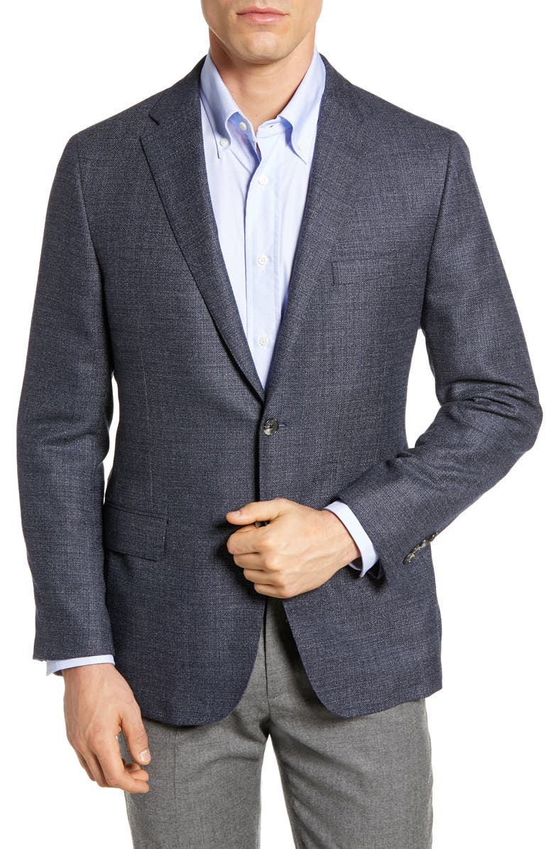 Hickey Freeman Classic Fit Wool & Silk Blazer, Main, color, 