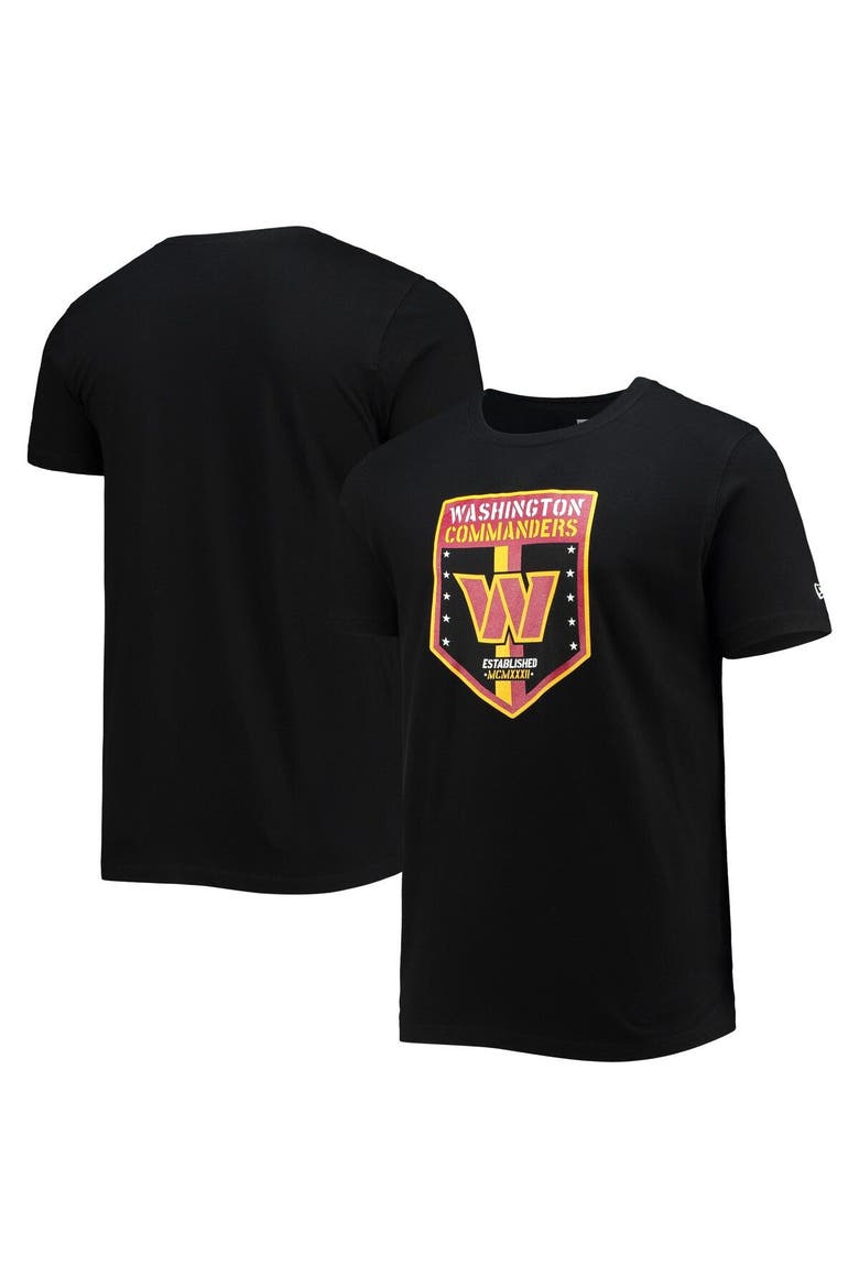 Men's New Era Black Washington Commanders Team T-Shirt, Main, color, Black