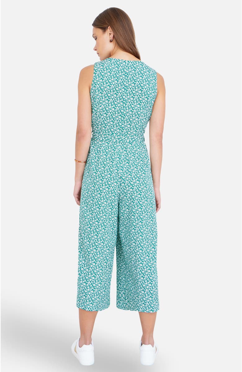 Yumi Ditsy Culotte Jumpsuit, Alternate, color, Green