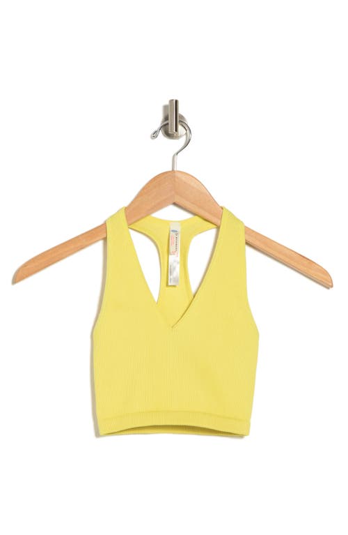 Free People Fp Movement Free Throw Crop Tank In Yellow