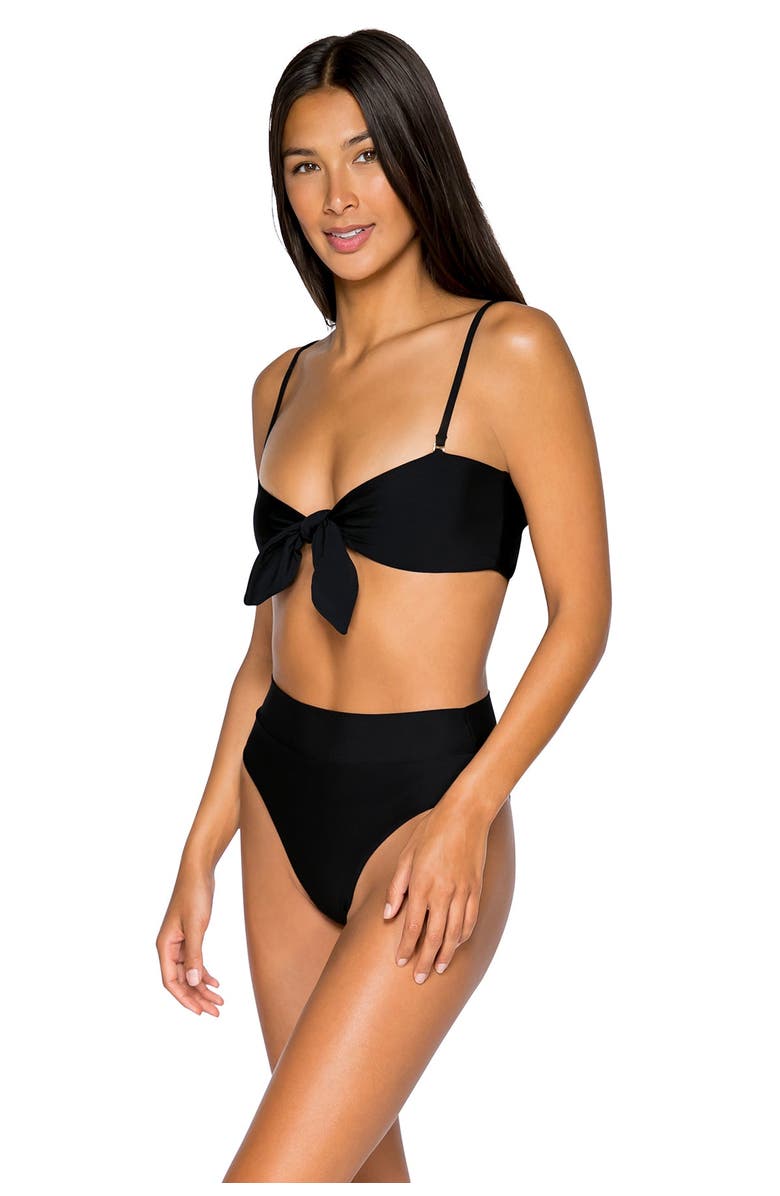 B Swim Cove Hi-Waist Bikini Swim Bottoms, Alternate, color, 