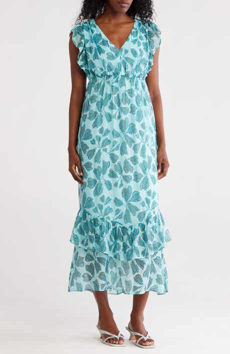 The Good Journey Ruffle Tiered Midi Dress