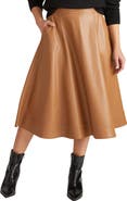 Universal Standard Charlotte Faux Leather Midi Skirt
