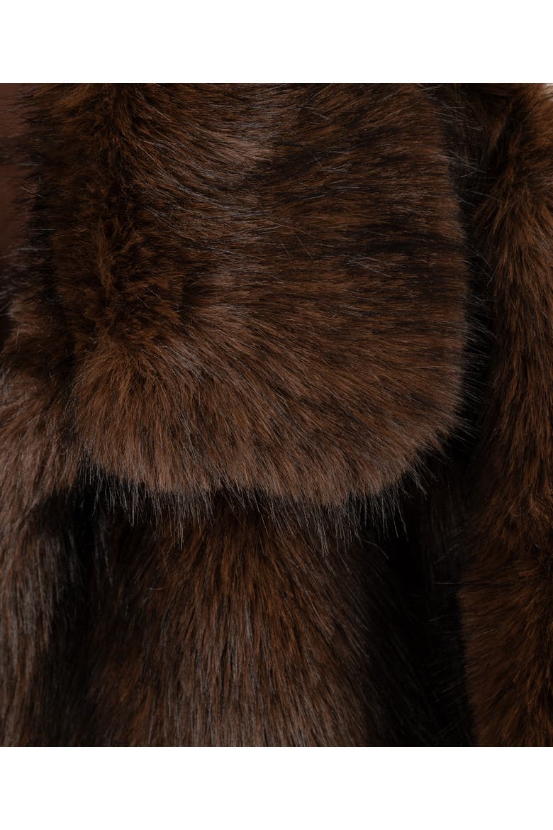 Blair Novelty Faux Fur Jacket, Alternate, color, Brown