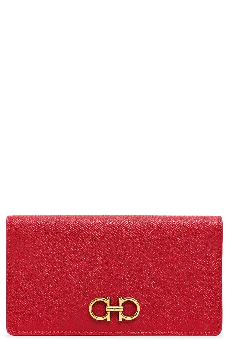 FERRAGAMO Salvatore Ferragamo Gancio Leather Continental Wallet, Main, color, 