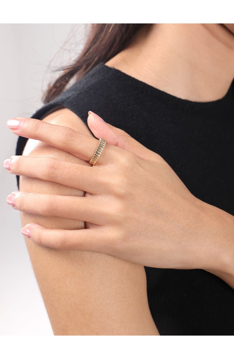 DEVATA Ribbed Band Ring in 14K Gold, 5mm, Alternate, color, Yellow Gold