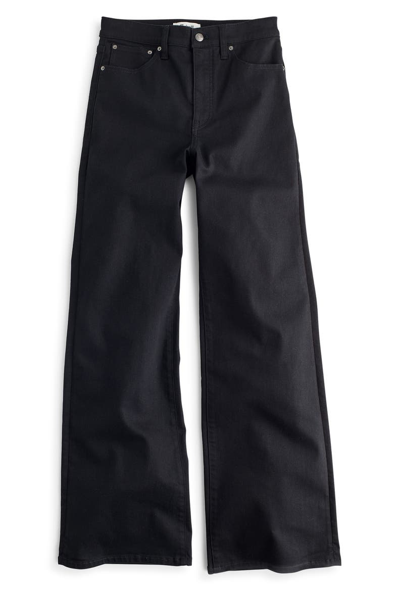The Flare Crop Super Stretch Jeans, Alternate, color, BLACK RINSE WASH