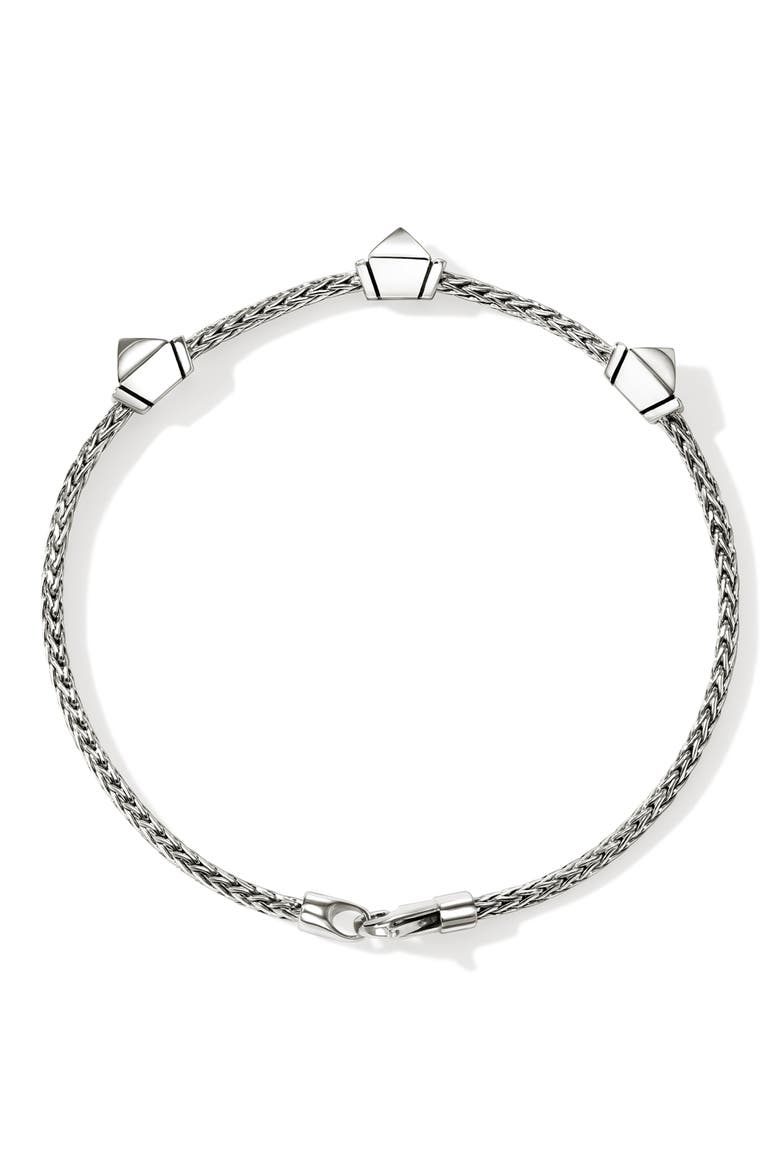 Icon Stud Bracelet, Alternate, color, SILVER