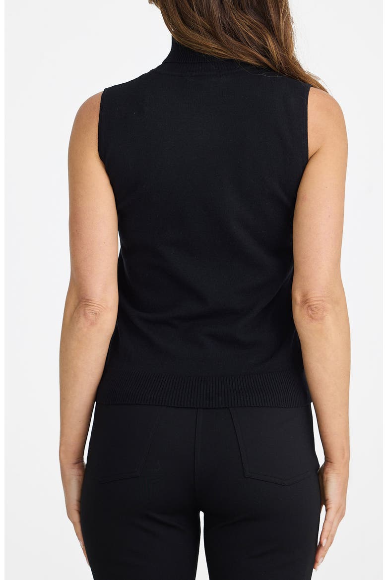 Skye Sleeveless Turtleneck Sweater, Alternate, color, BLACK