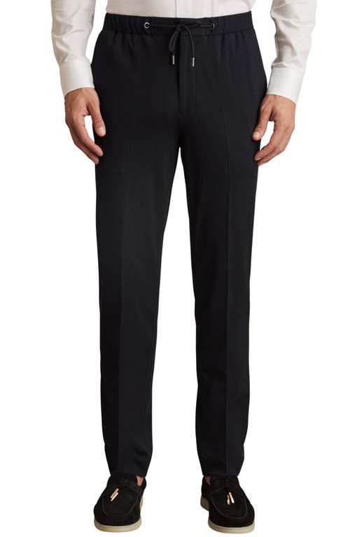 Reiss Barges Relaxed Fit Drawstring Pants In Black