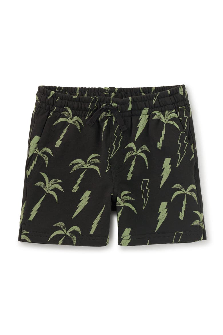 Printed Knit Shortie, Main, color, Lightning Palms