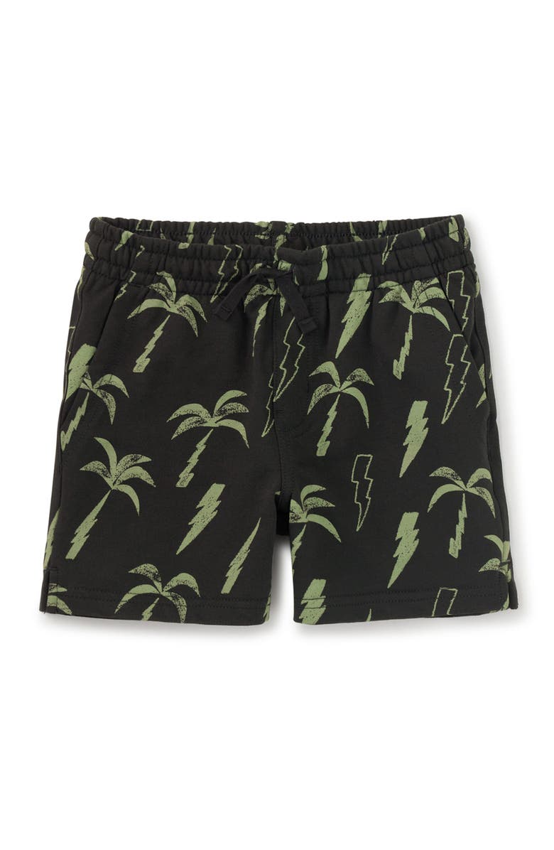 Tea Collection Printed Knit Shortie, Main, color, Lightning Palms