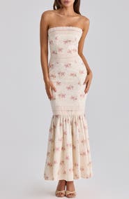HOUSE OF CB Alessina Floral Print Gown