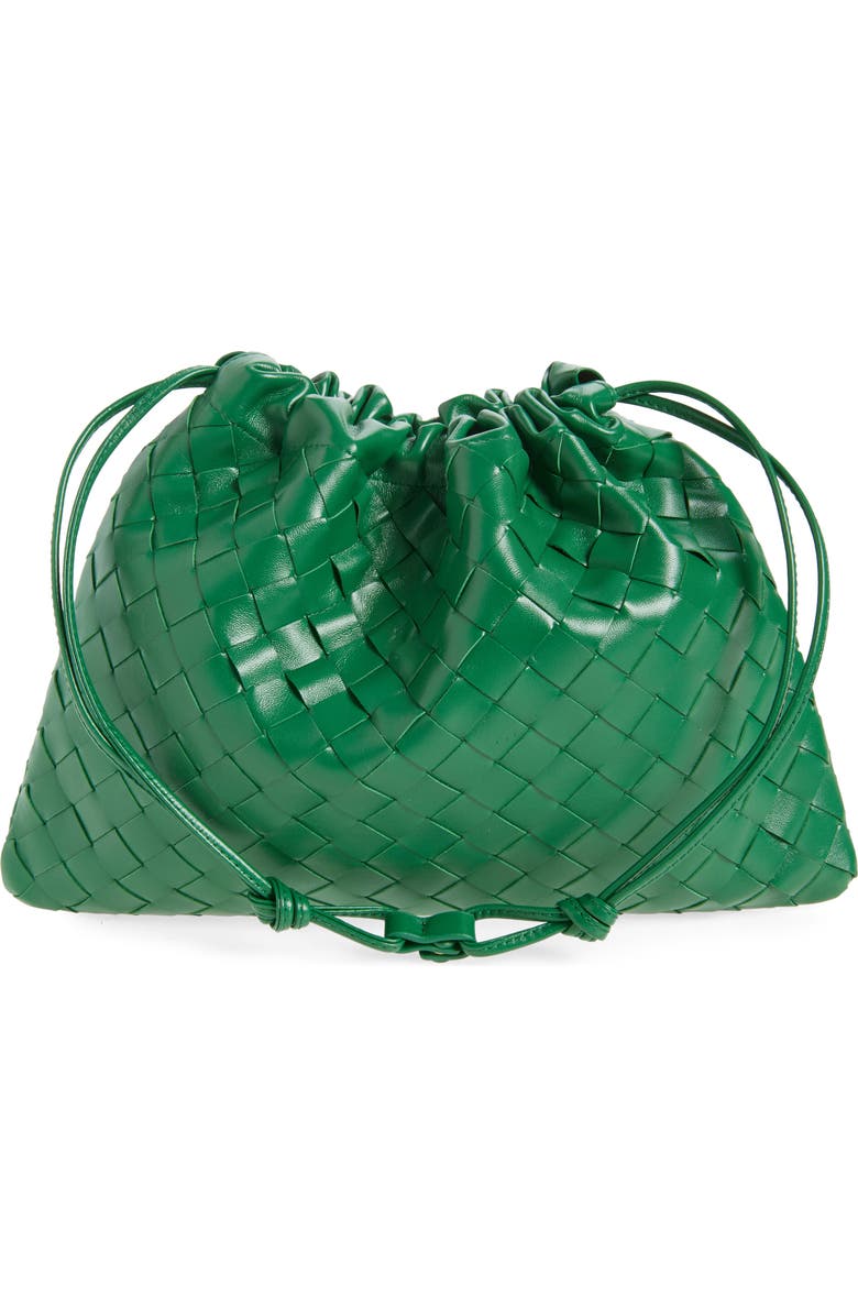 Bottega Veneta Medium Dustbag Intrecciato Leather Shoulder Bag, Alternate, color, 3197 Jungle-Gold