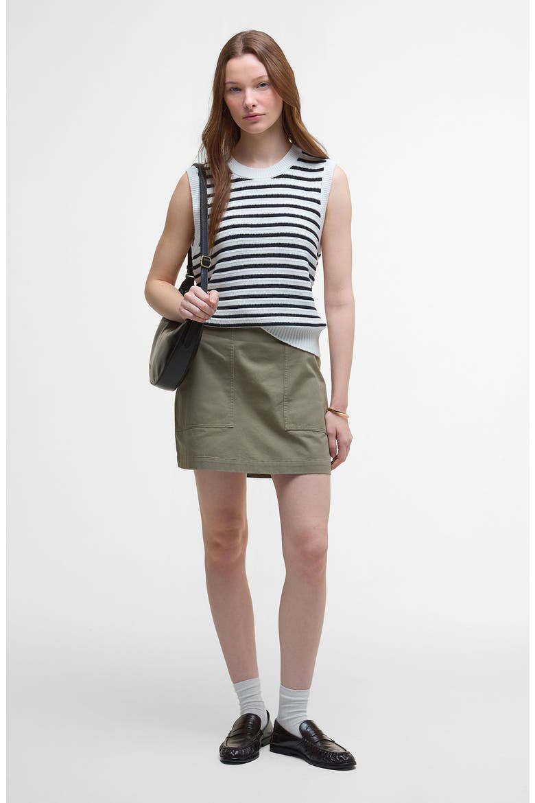 Cary Cotton Twill Miniskirt, Alternate, color, DUSKY GREEN