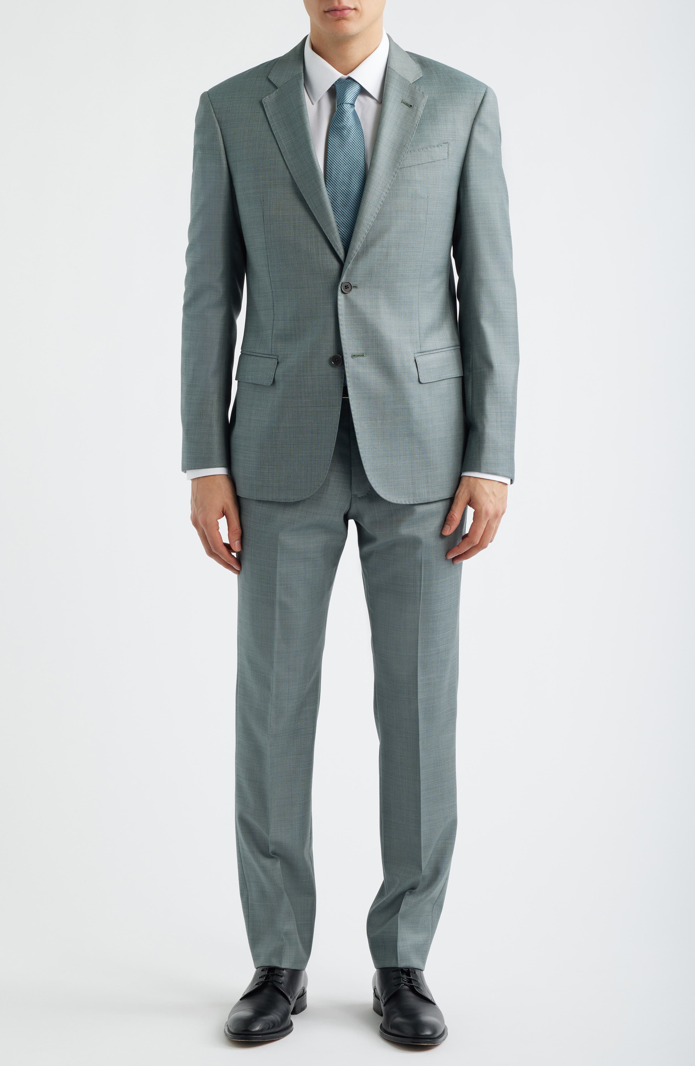Emporio Armani Trim Fit Solid Wool Suit | Nordstrom