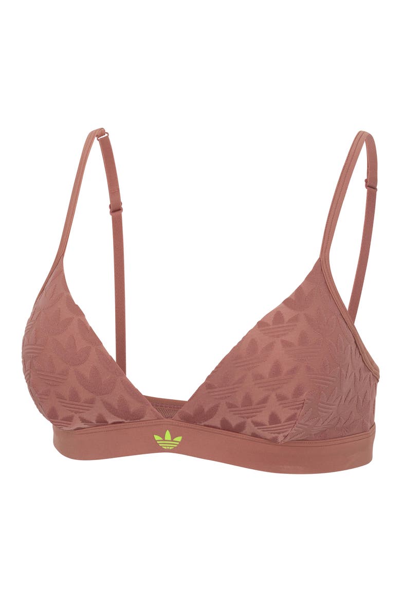 Microterrot Monogram Triangle Bralette, Alternate, color, WARM CLAY