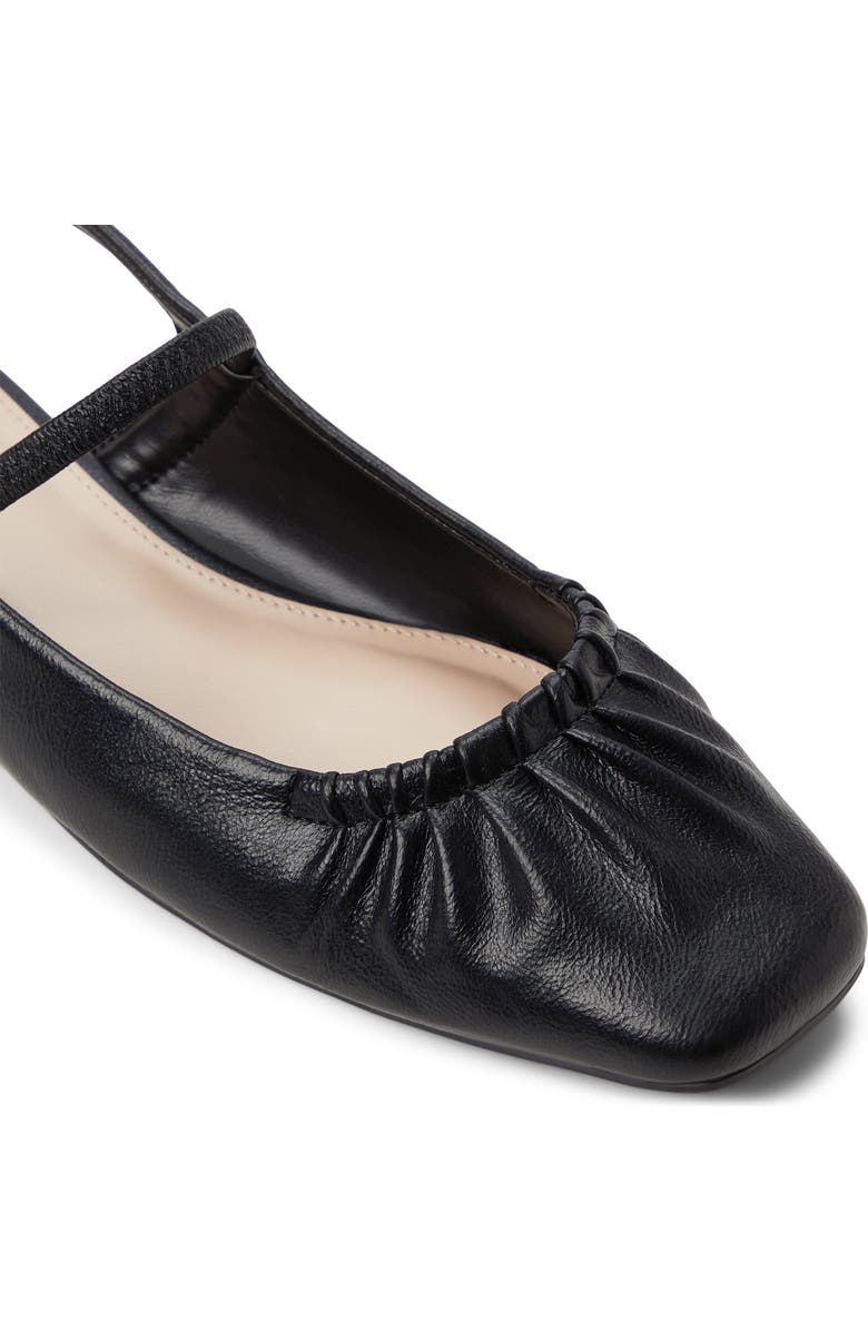 Call It Spring By Aldo Alyssah Ruched Slingback Flat, Alternate, color, Black