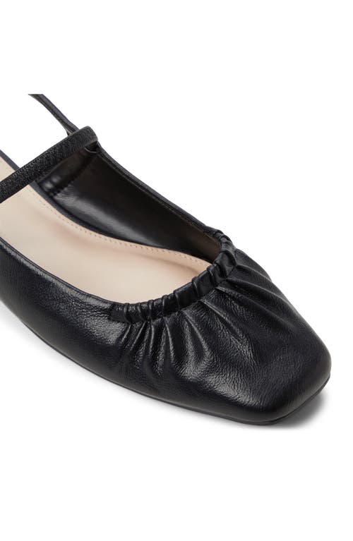 Call It Spring Alyssah Ruched Slingback Flat In Black