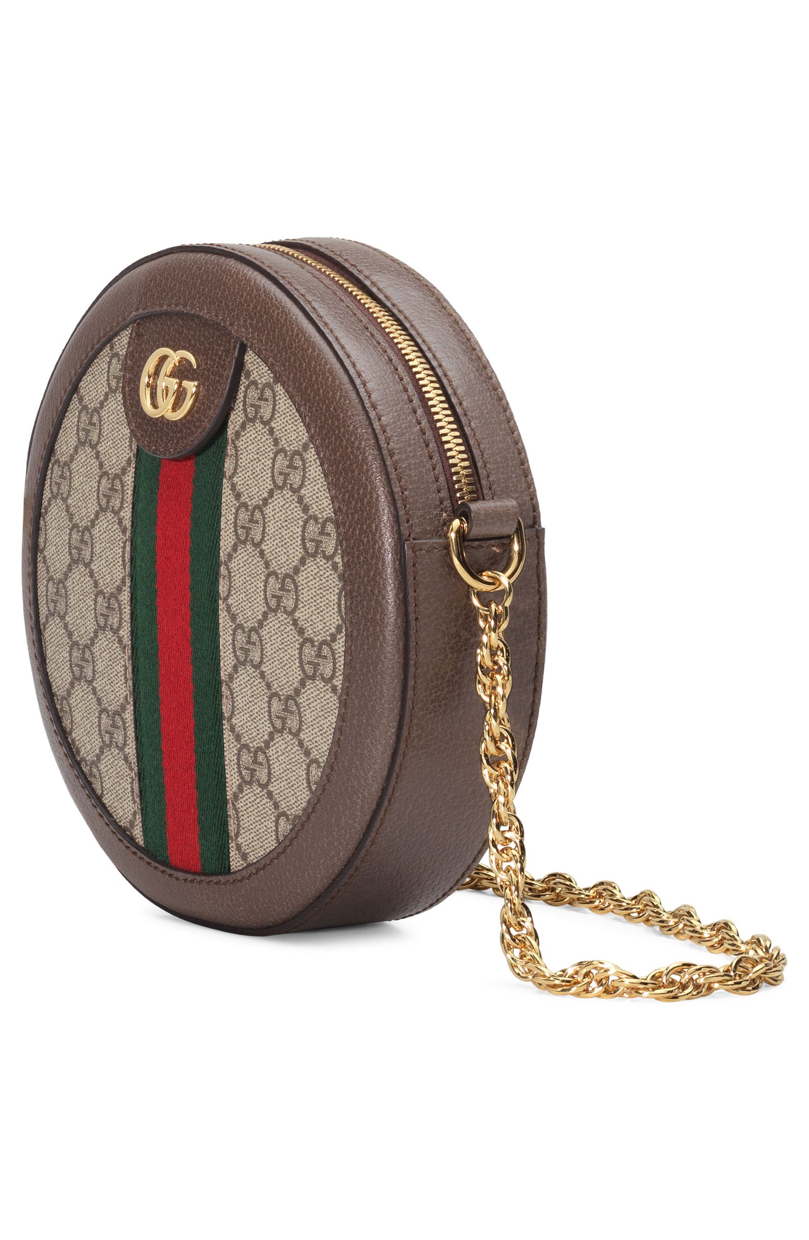 Gucci GG Supreme Canvas Circle Crossbody Bag, Alternate, color, 