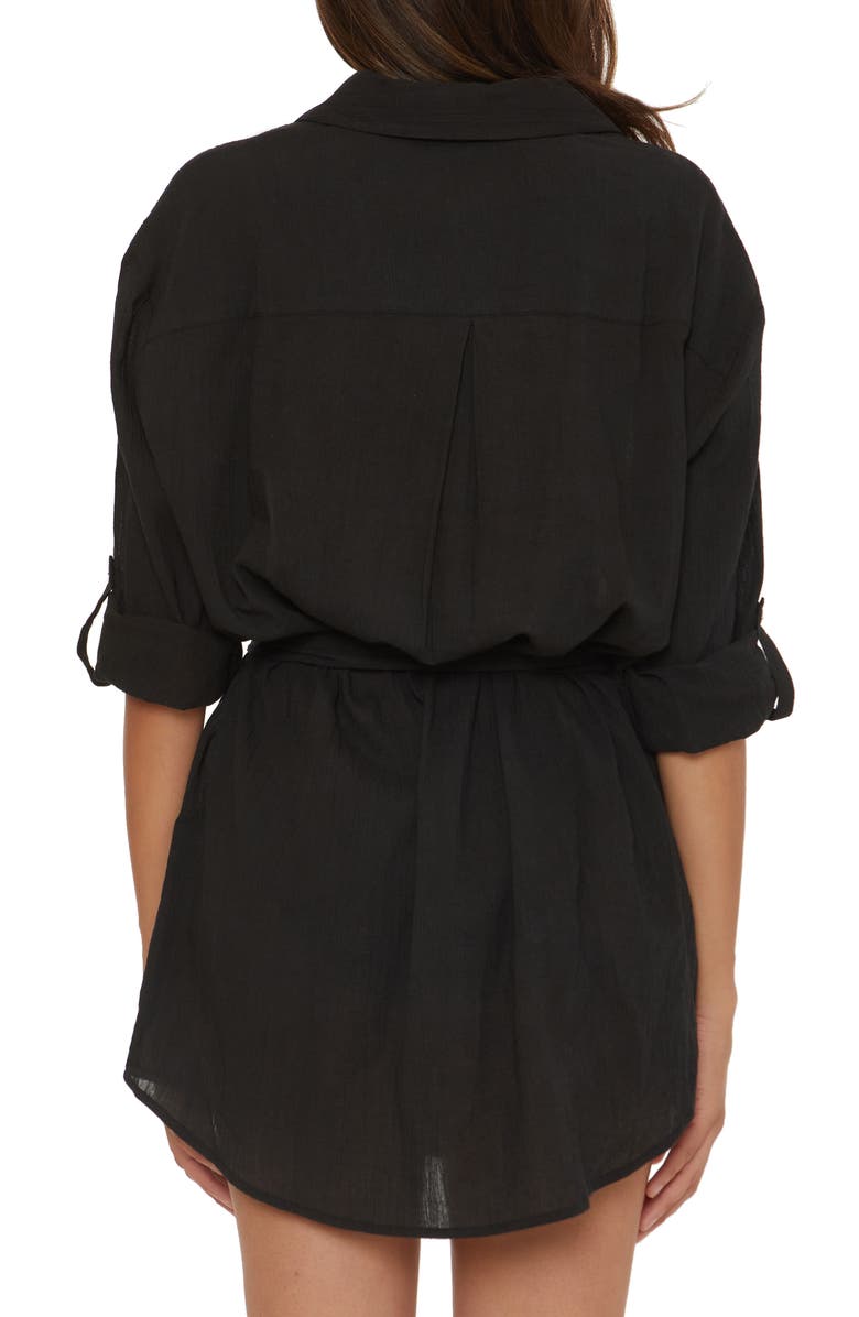 Becca Long Sleeve Cotton Gauze Cover-Up Shirtdress, Alternate, color, 