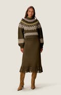 Rebecca Taylor Emelia Fringe Sweater Skirt