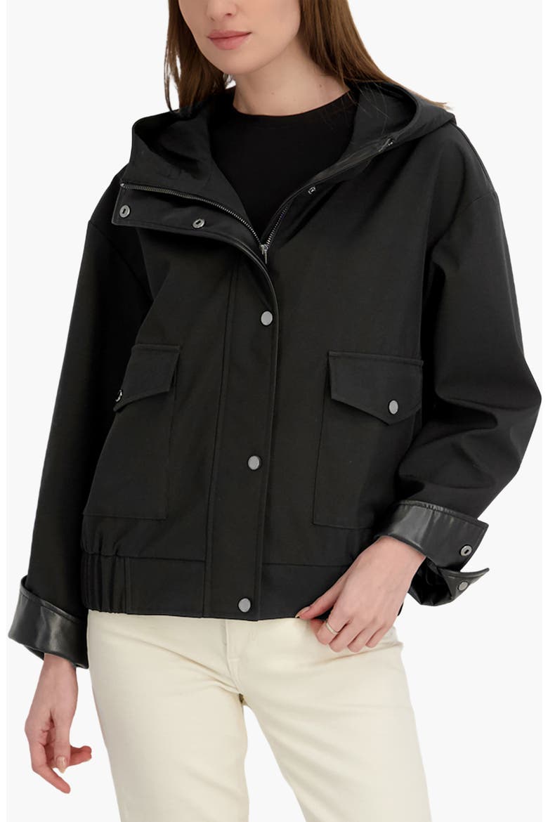 Leone Softshell Bomber Jacket, Main, color, BLACK