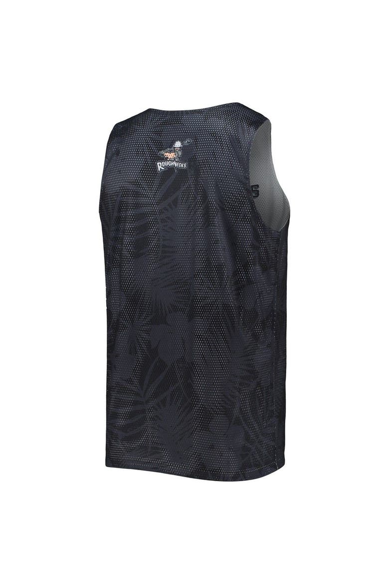 Men's FOCO Black/Gray Calgary Roughnecks Reversible Mesh Tank Top, Alternate, color, Black