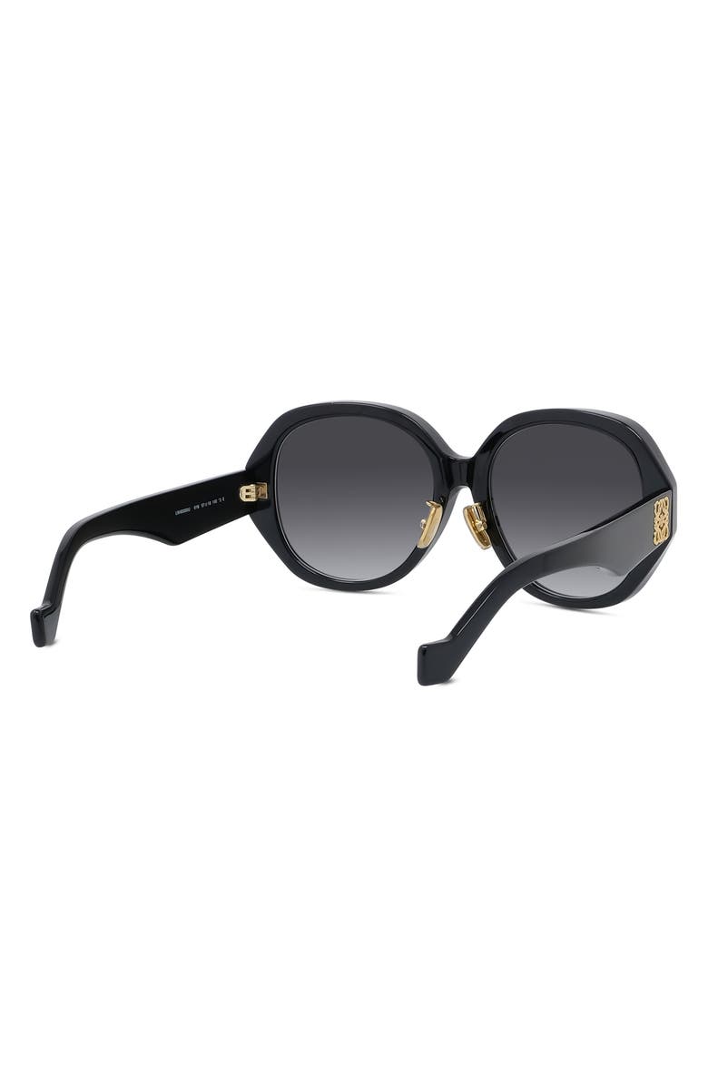 Loewe Chunky Anagram 57mm Round Sunglasses, Alternate, color, 
