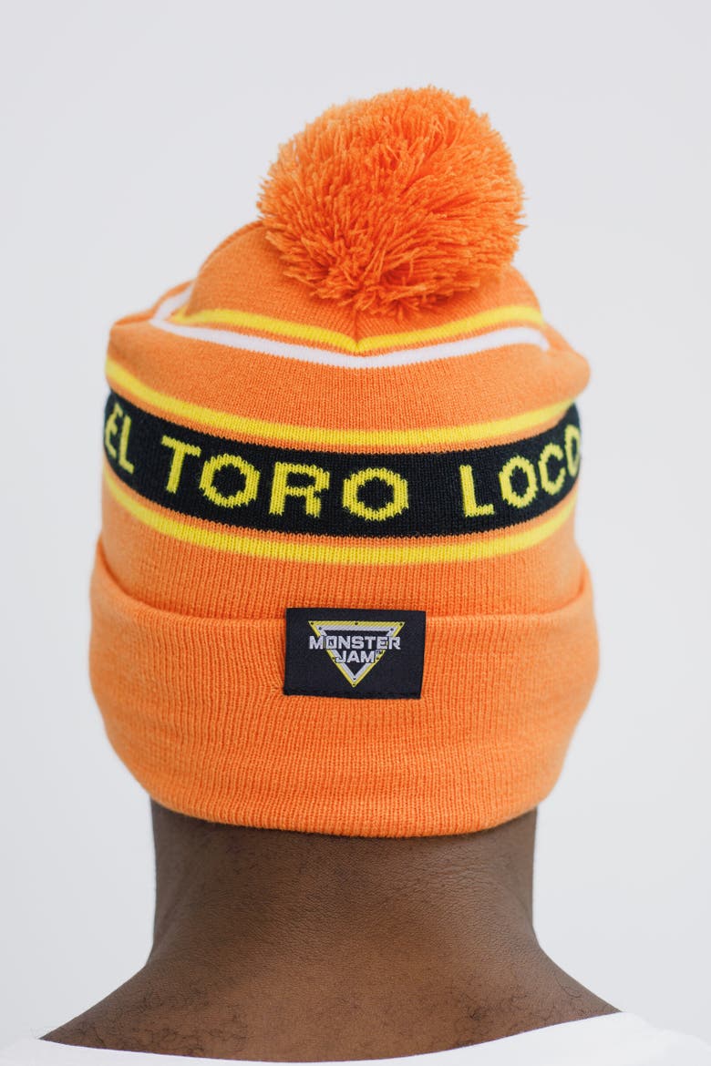 Knit Beanie Hat, Alternate, color, El Toro Loco Tangerine