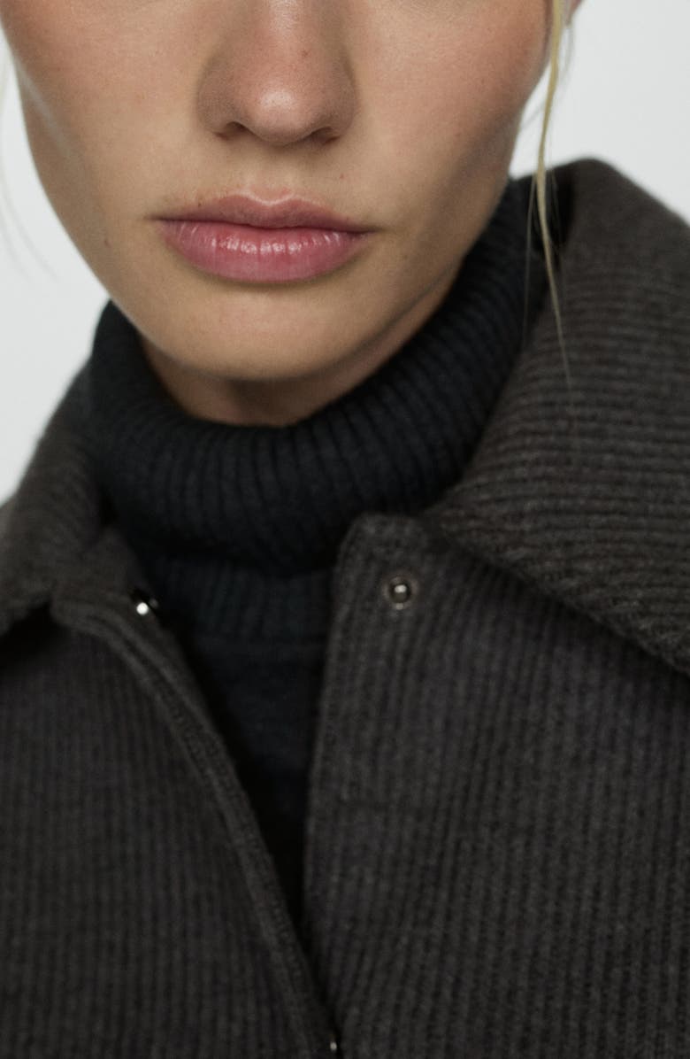 MANGO Rib Knit Jacket, Alternate, color, 