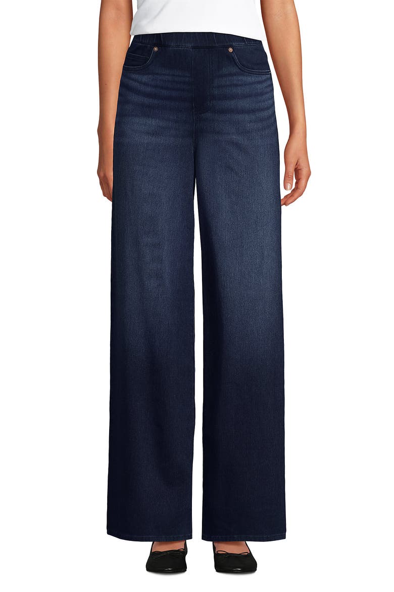 Starfish Denim High Rise Wide Leg Jeans, Main, color, Dark Indigo Blue Wash