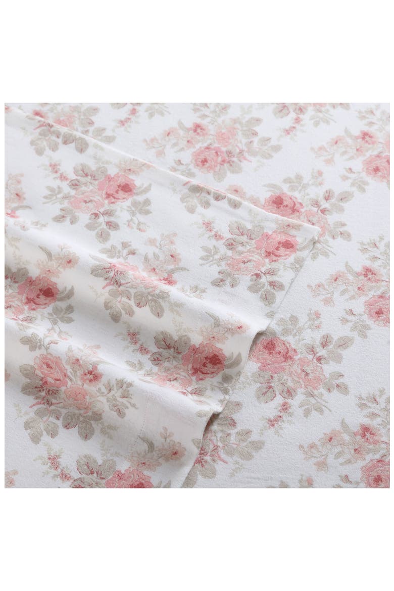 Lisalee Cotton Flannel Sheet Set, Alternate, color, LT-PASTEL PINK