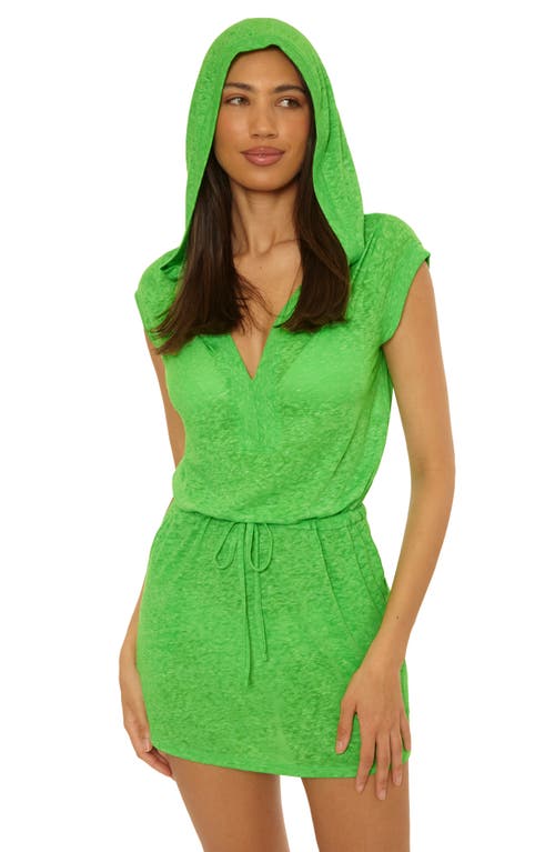 Becca Beach Date Hooded Cover-up Dress In Green