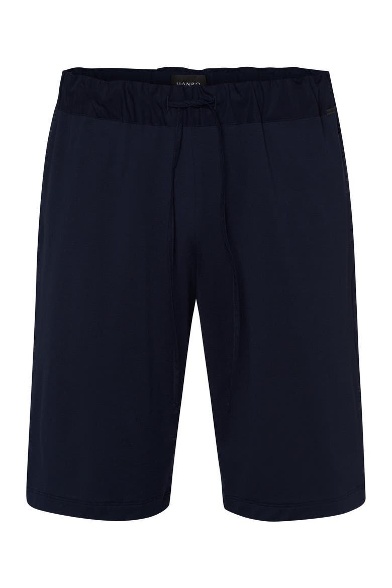 Night and Day Cotton Knit Drawstring Shorts, Main, color, Black Iris
