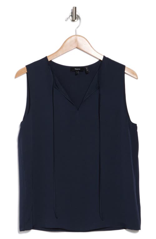 Theory Modern Sleeveless Silk Top In Nctrn Way