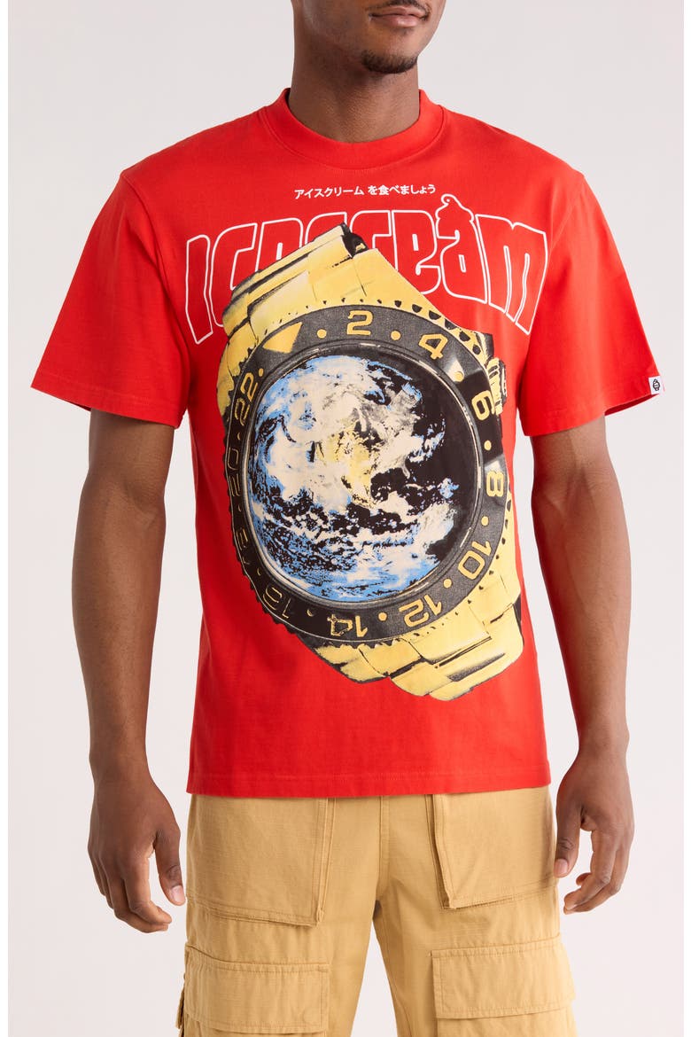 Worldwide Graphic T-Shirt, Main, color, FIERY RED