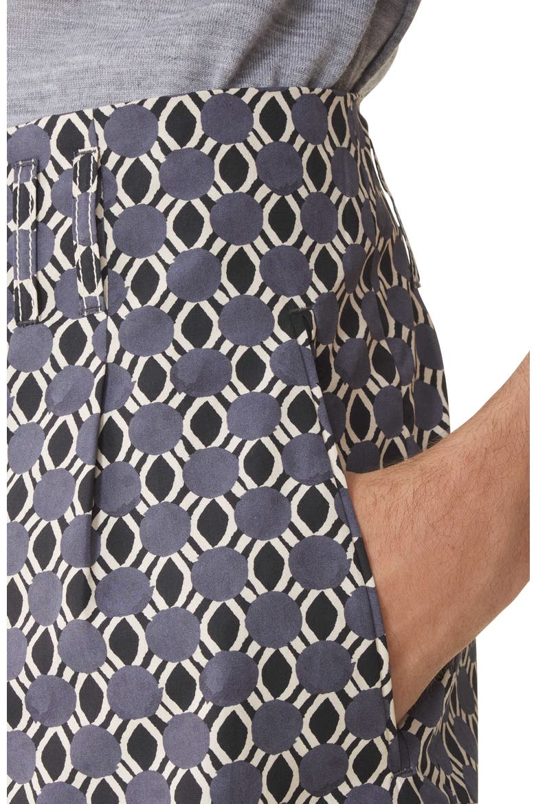Printed Cotton Shorts, Alternate, color, Storm/Black