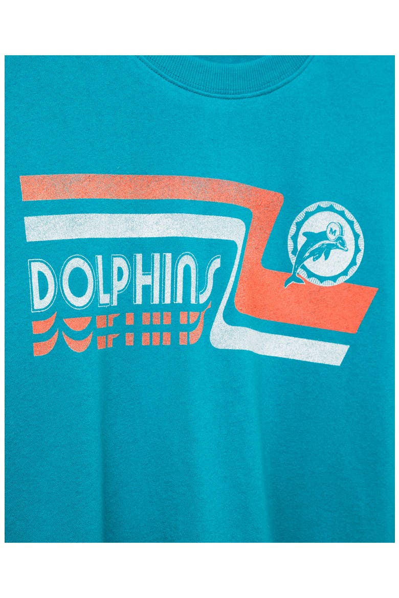 Miami Dolphins Graphic Cropped Sweatshirt, Alternate, color, TEAL