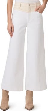 PAIGE Harper V-Yoke High Waist Ankle Wide Leg Jeans