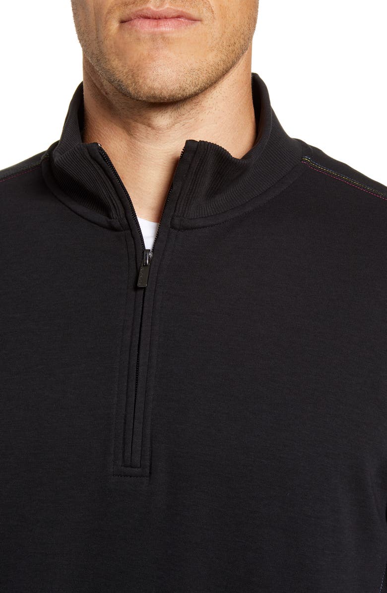 Bugatchi Regular Fit Quarter Zip Pullover, Alternate, color,