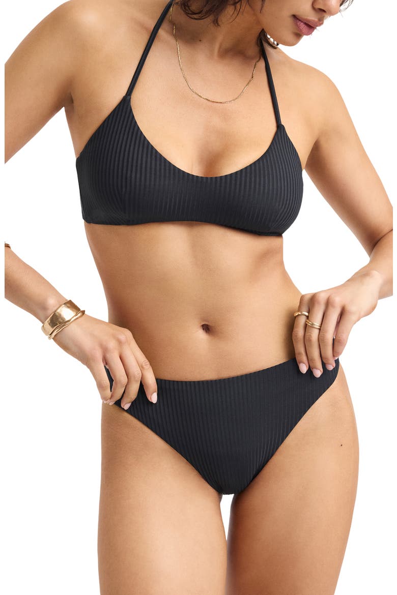 Sierra Rib Bikini Top, Alternate, color, BLACK