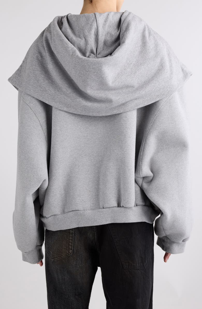 Balenciaga Incognito Oversize Zip-Up Hoodie, Alternate, color,