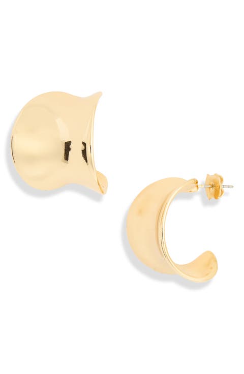 Smooth Curve Hoop Earrings