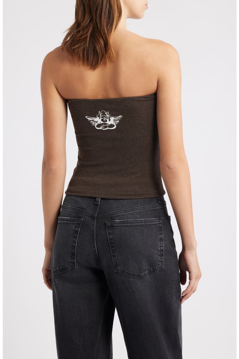 Let Love Guide My Way Rhinestone Tube Top, Alternate, color, BROWN