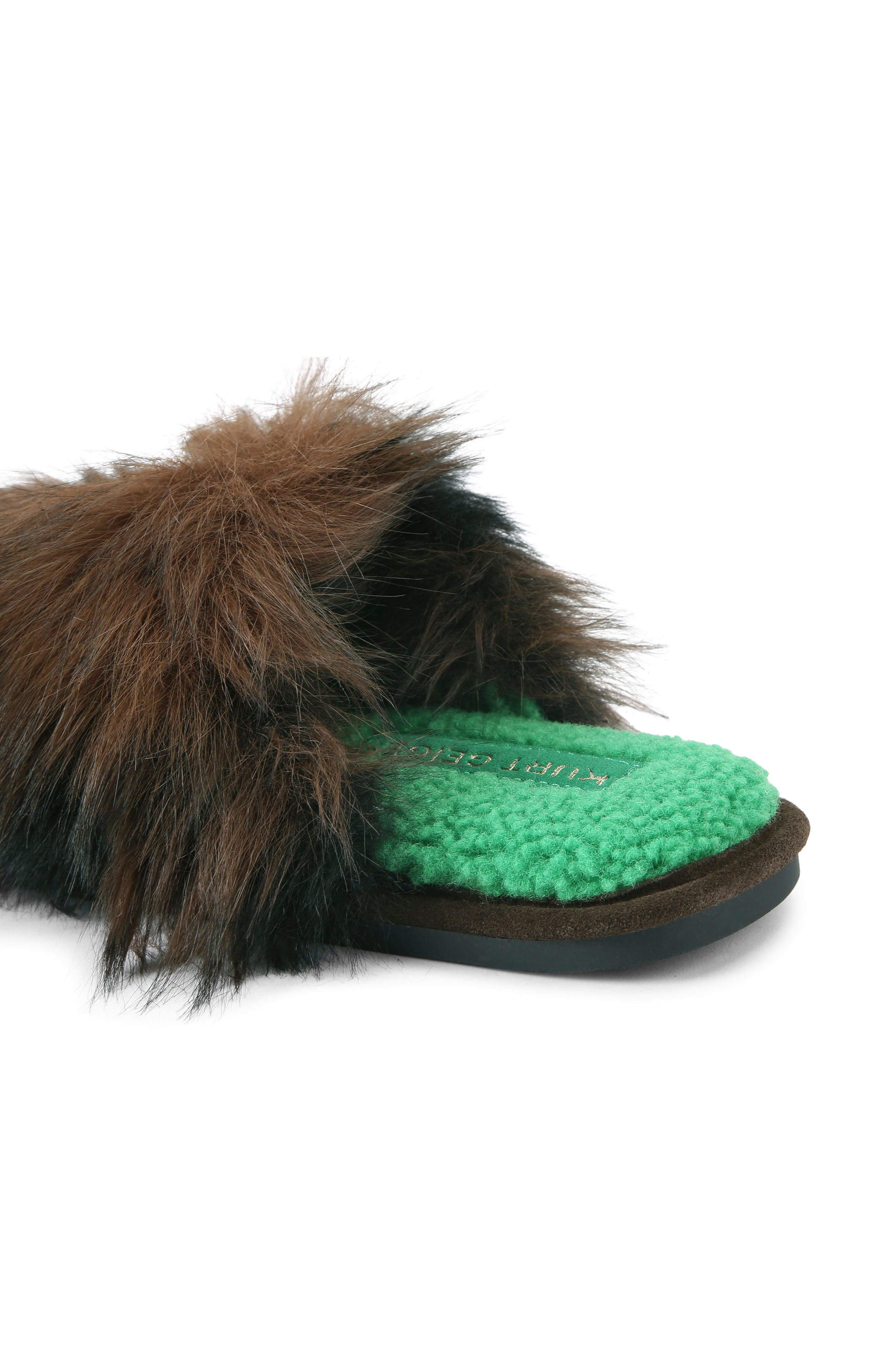 Kurt Geiger London Kensington Faux Fur Scuff Slipper, Alternate, color, 