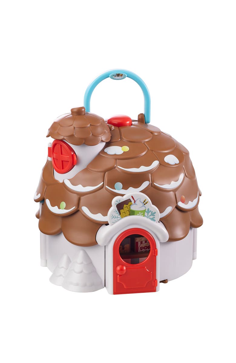 Timber Tots Pine Cone Snack Bar 5Pc Playset, Penguin Figure, Popup Shop, Alternate, color, Multicolored