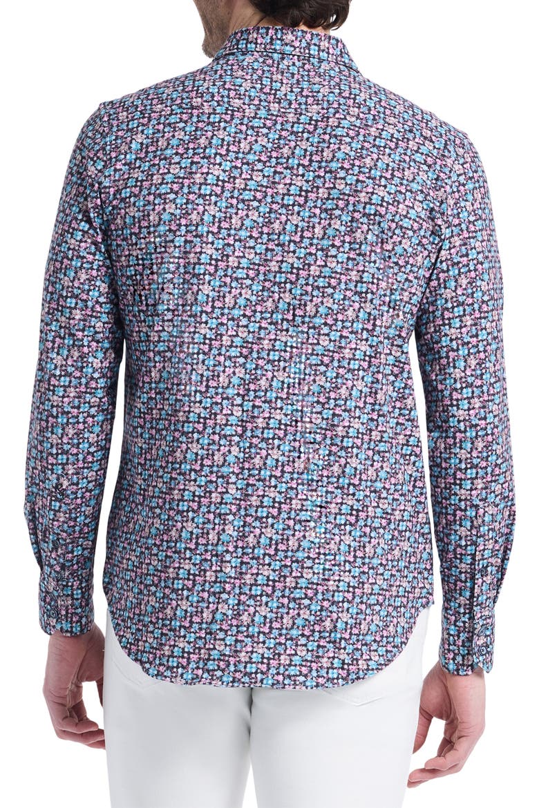 Shipton Stretch Cotton Button-Up Shirt, Alternate, color, BLUE MULTI