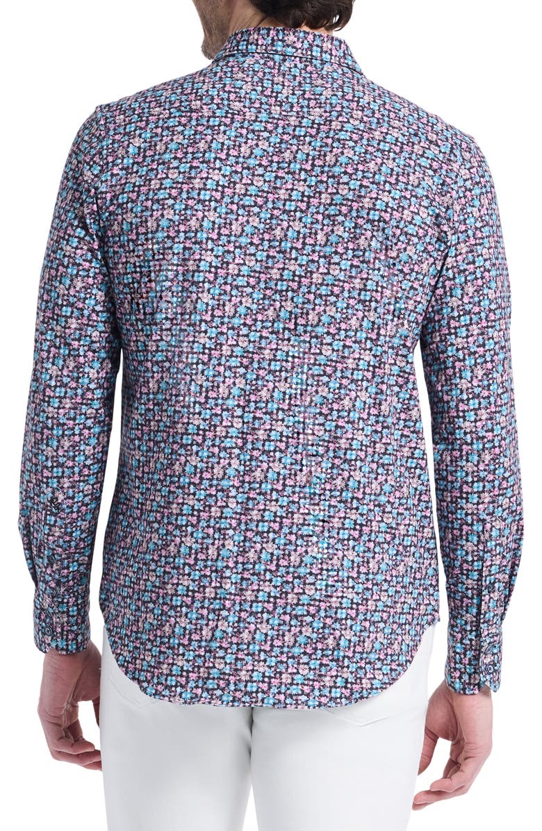 Robert Graham Shipton Stretch Cotton Button-Up Shirt, Alternate, color, Blue Multi