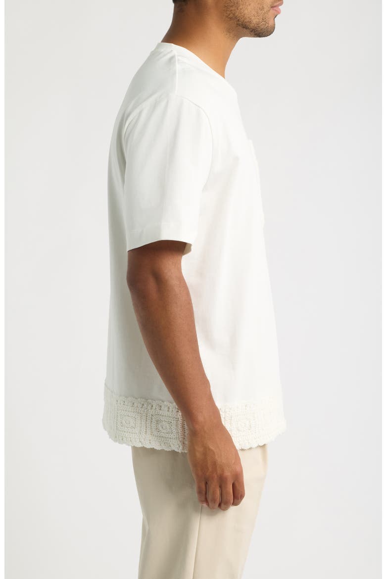 Inigo Crochet Trim T-Shirt, Alternate, color, WHITE-23